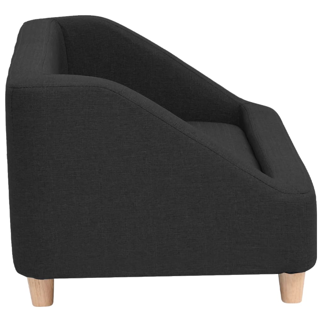 Hundesofa Schwarz 85x50x39 cm Leinen