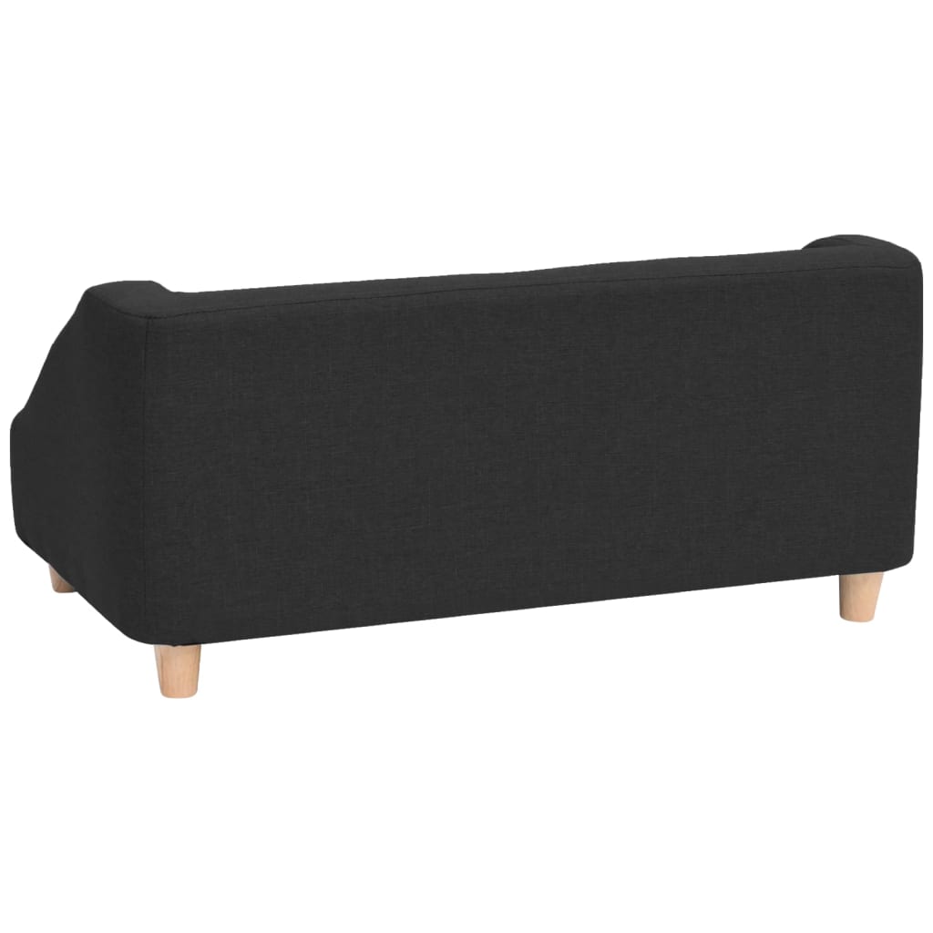 Hundesofa Schwarz 85x50x39 cm Leinen