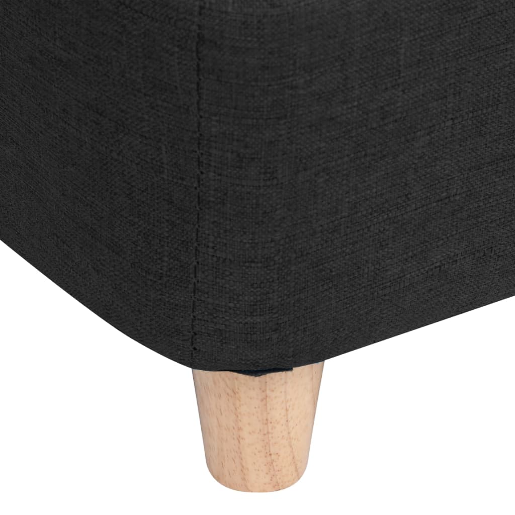 Hundesofa Schwarz 85x50x39 cm Leinen