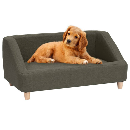 Hundesofa Dunkelgrau 85x50x39 cm Leinen