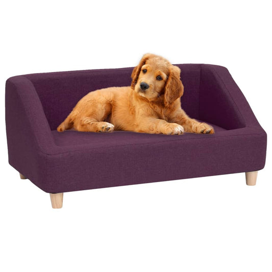 Hundesofa Burgunderrot 85x50x39 cm Leinen