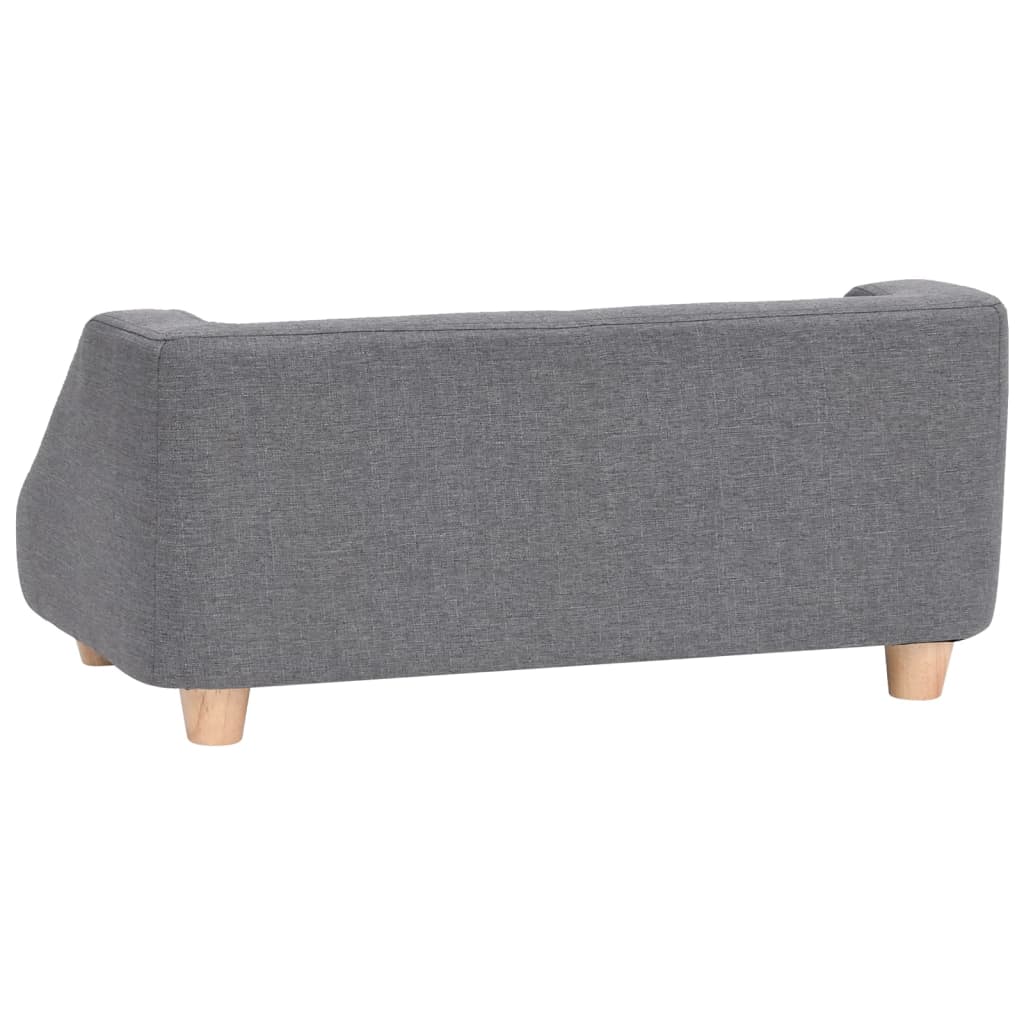 Hundesofa Grau 95x63x39 cm Leinen