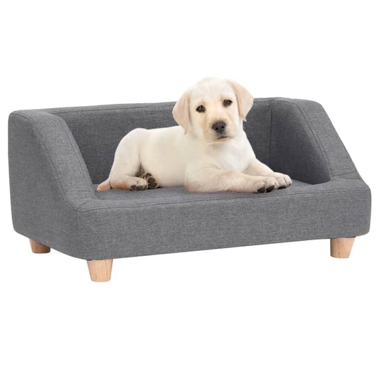 Hundesofa Grau 95x63x39 cm Leinen