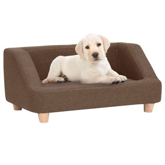 Hundesofa Braun 95x63x39 cm Leinen