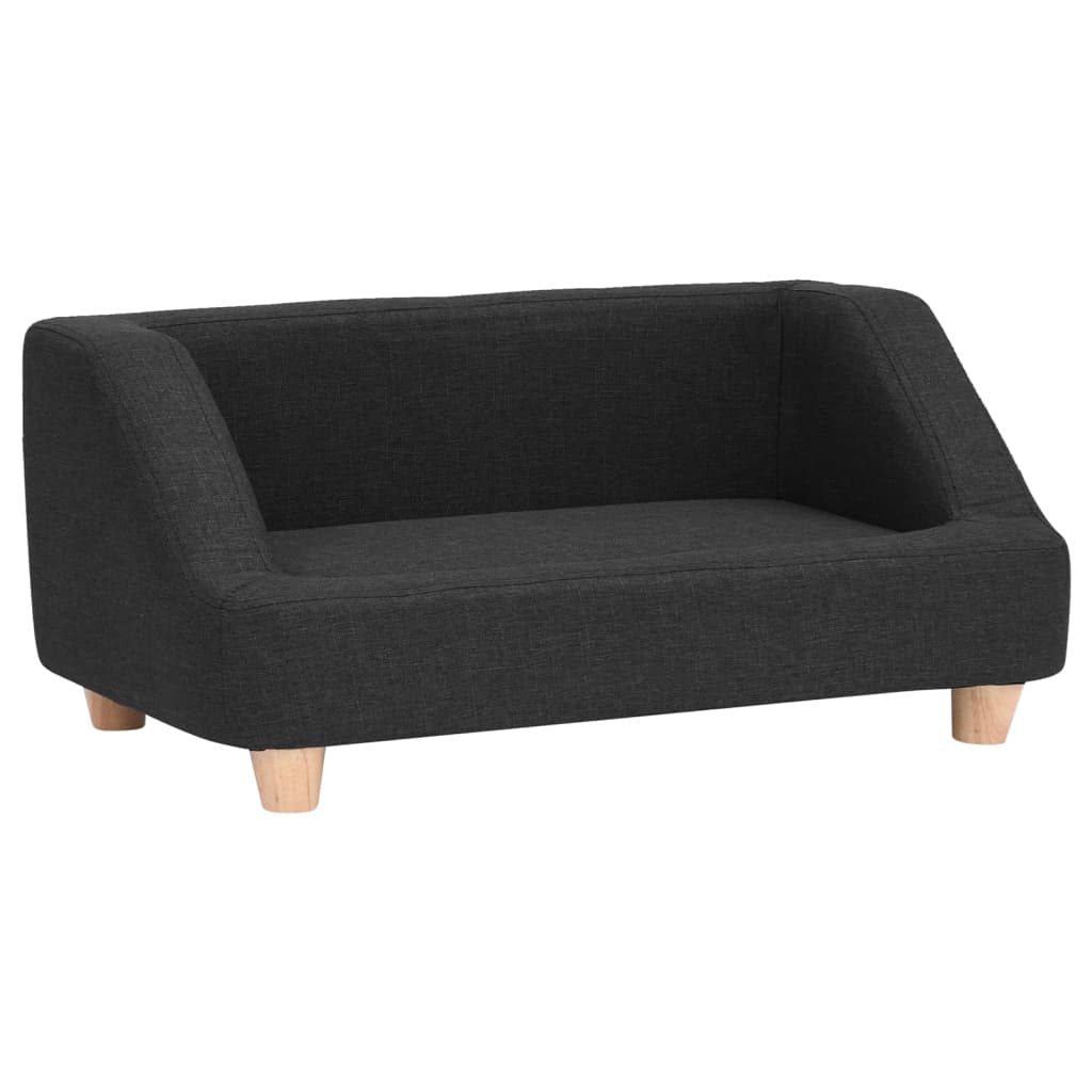 Hundesofa Schwarz 95x63x39 cm Leinen