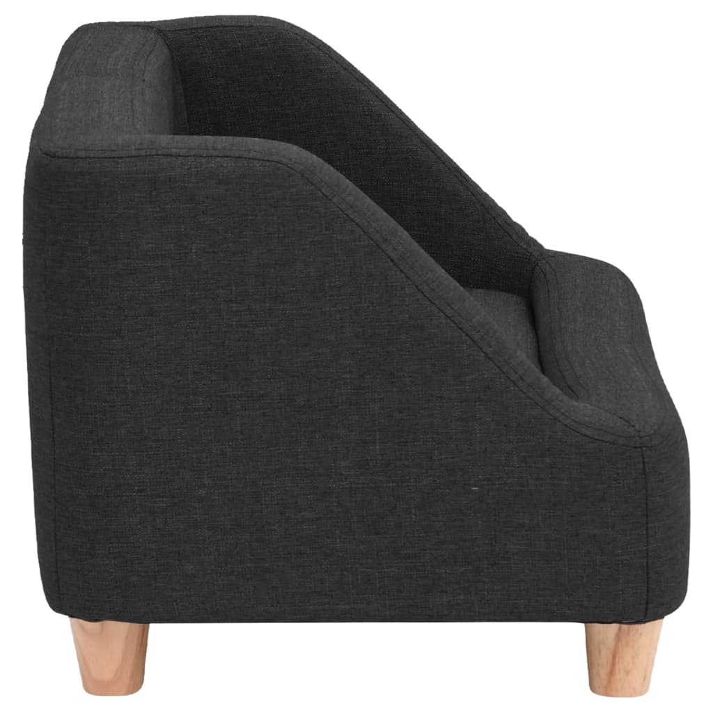 Hundesofa Schwarz 95x63x39 cm Leinen