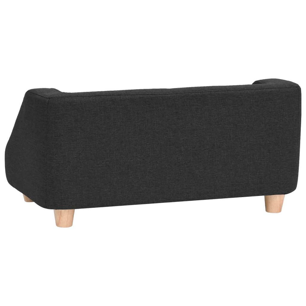 Hundesofa Schwarz 95x63x39 cm Leinen