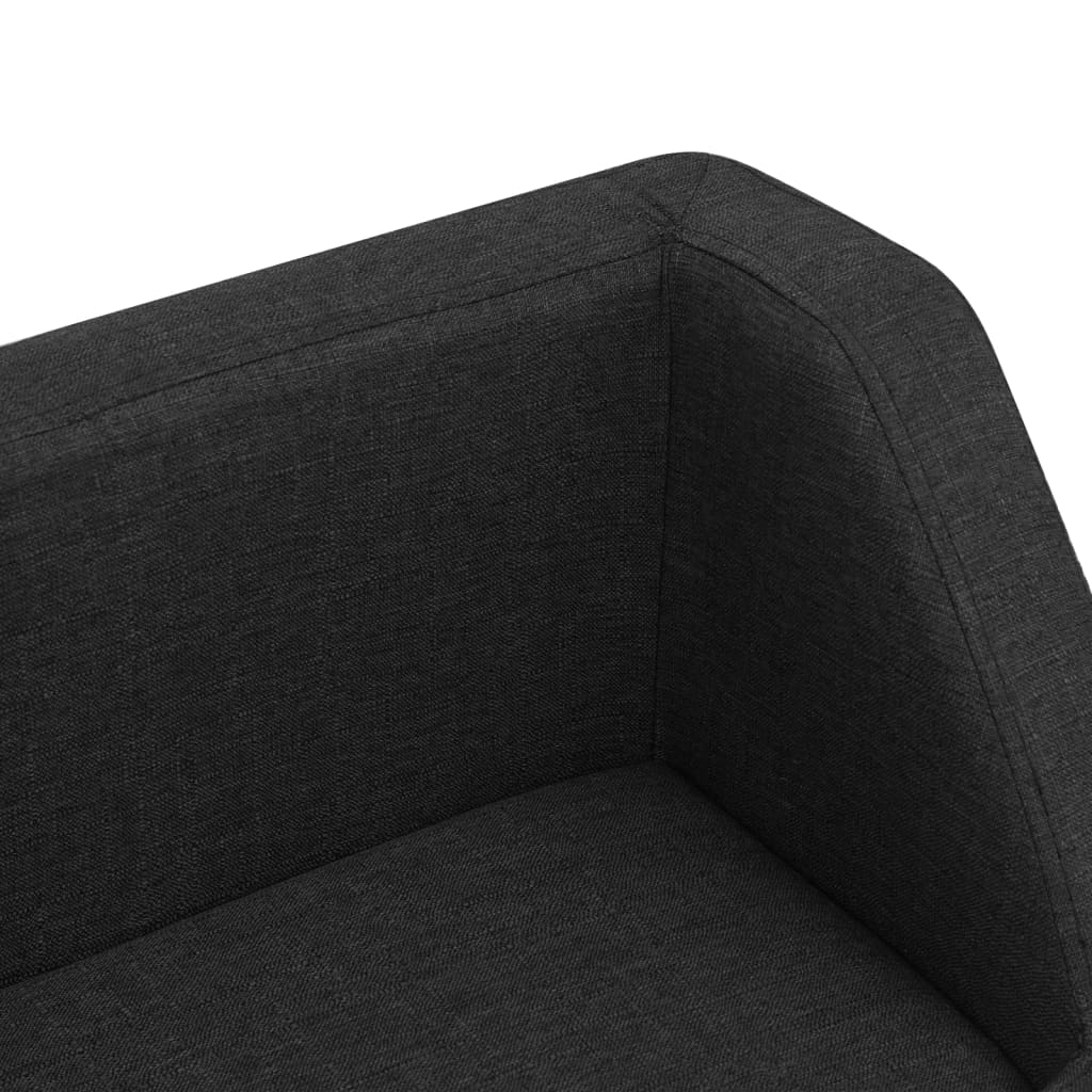Hundesofa Schwarz 95x63x39 cm Leinen