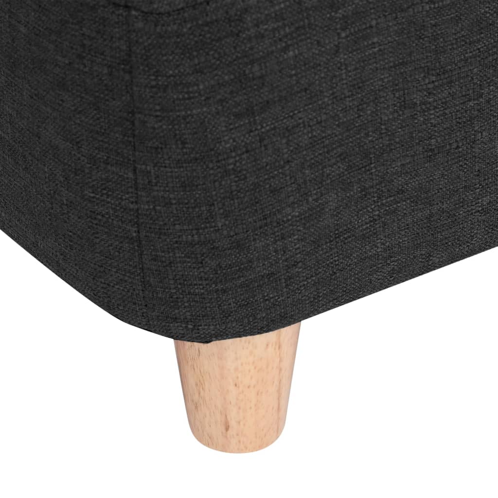 Hundesofa Schwarz 95x63x39 cm Leinen