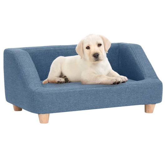 Hundesofa Blau 95x63x39 cm Leinen