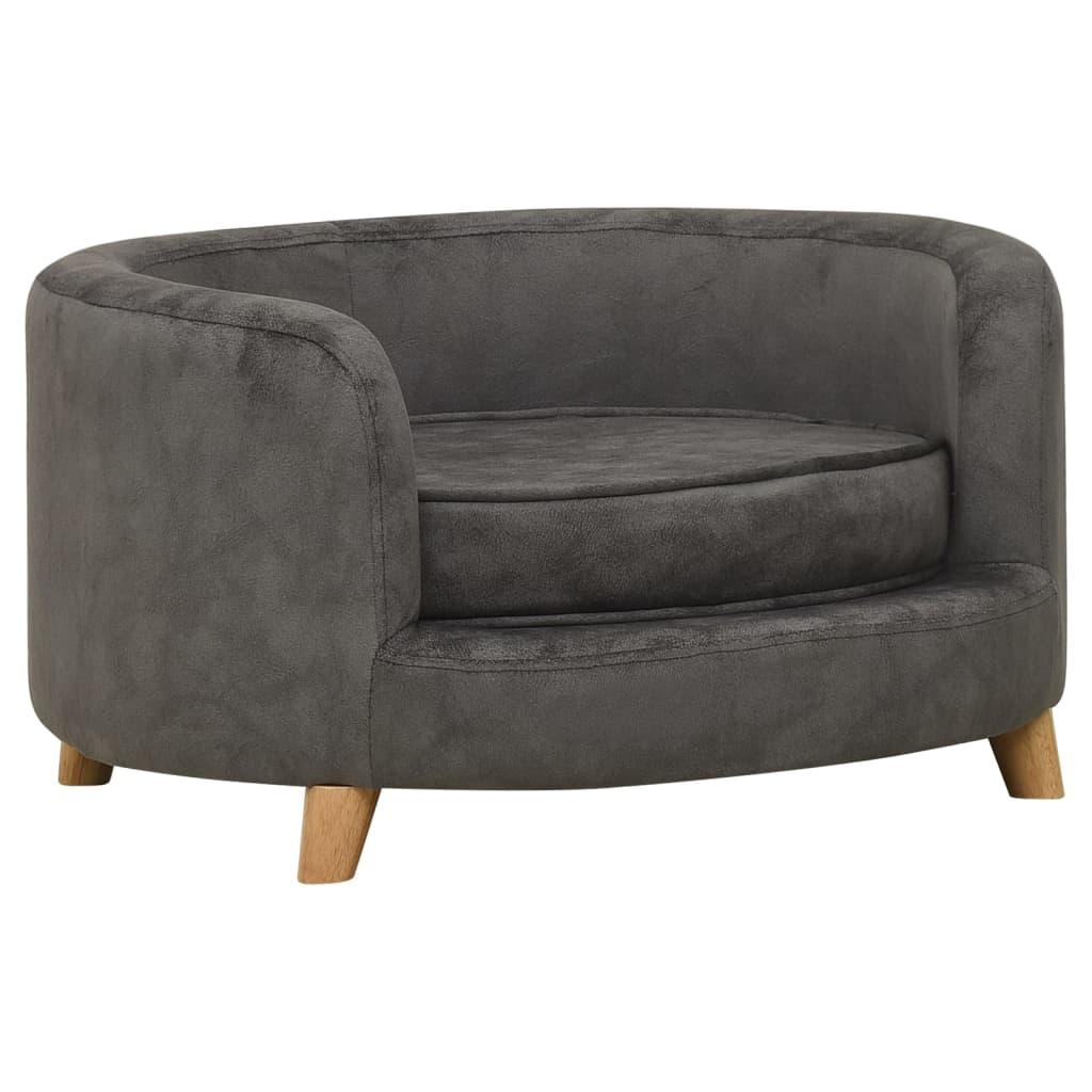 Hundesofa Grau 69x69x36 cm Plüsch