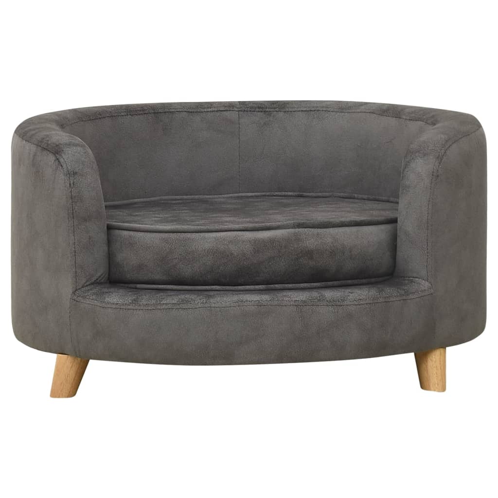 Hundesofa Grau 69x69x36 cm Plüsch