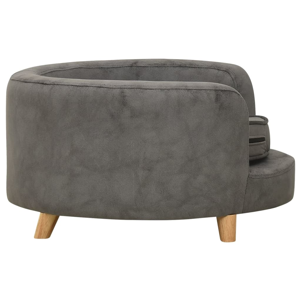 Hundesofa Grau 69x69x36 cm Plüsch