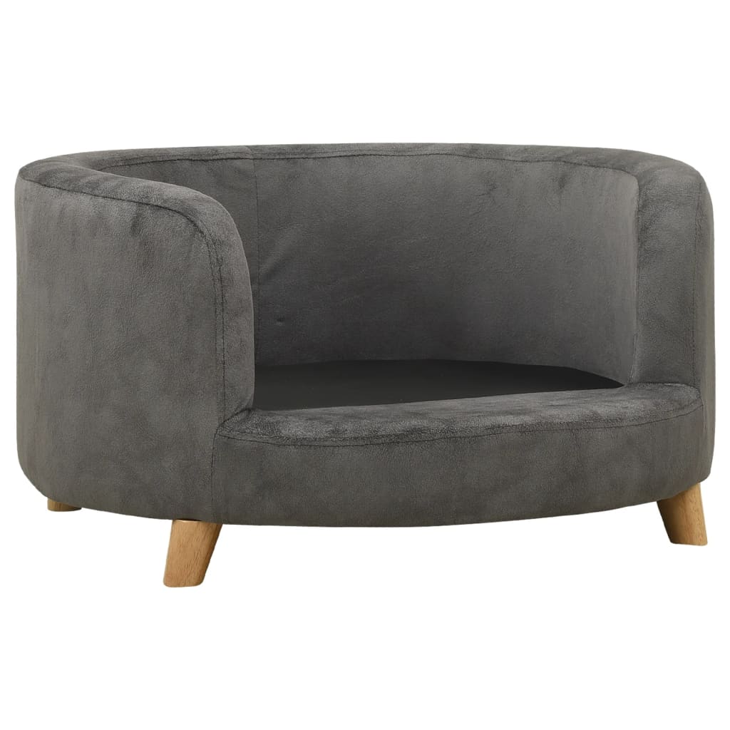 Hundesofa Grau 69x69x36 cm Plüsch