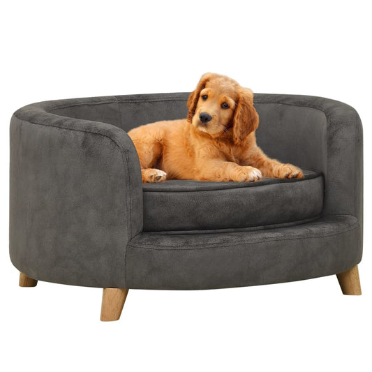 Hundesofa Grau 69x69x36 cm Plüsch