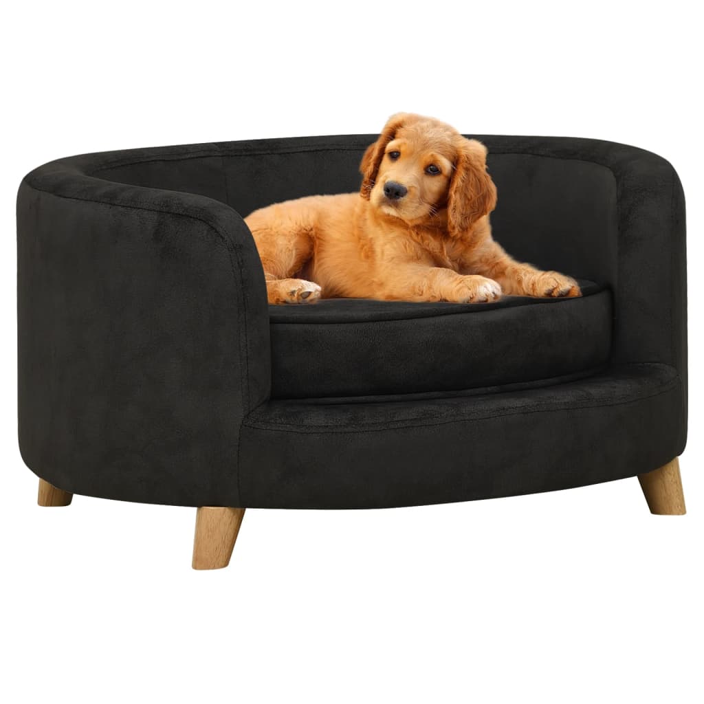 Hundesofa Schwarz 69x69x36 cm Plüsch