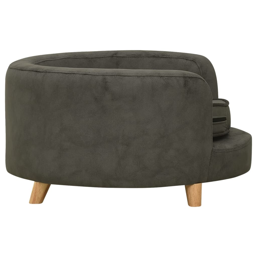 Hundesofa Dunkelgrau 69x69x36 cm Plüsch