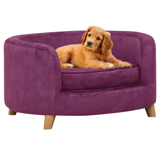 Hundesofa Burgunderrot 69x69x36 cm Plüsch