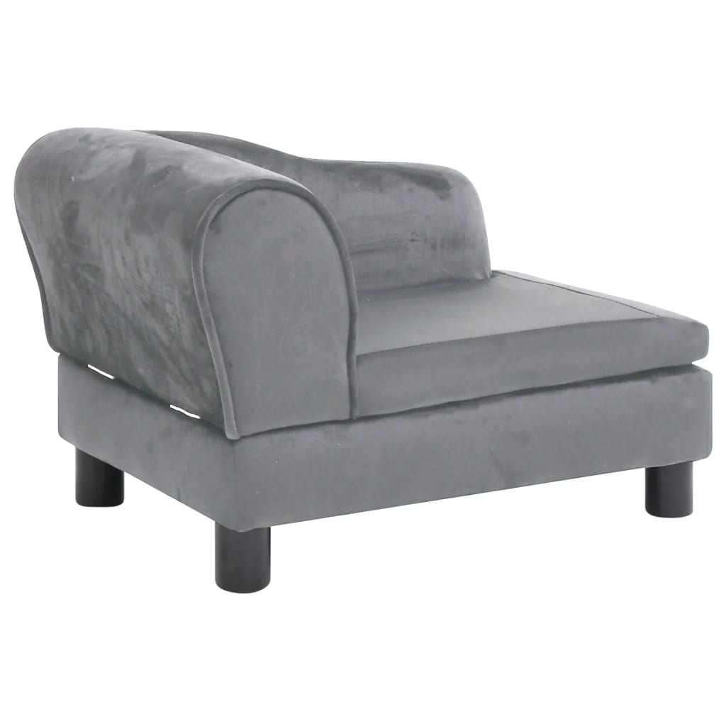 Hundesofa Grau 57x34x36 cm Plüsch