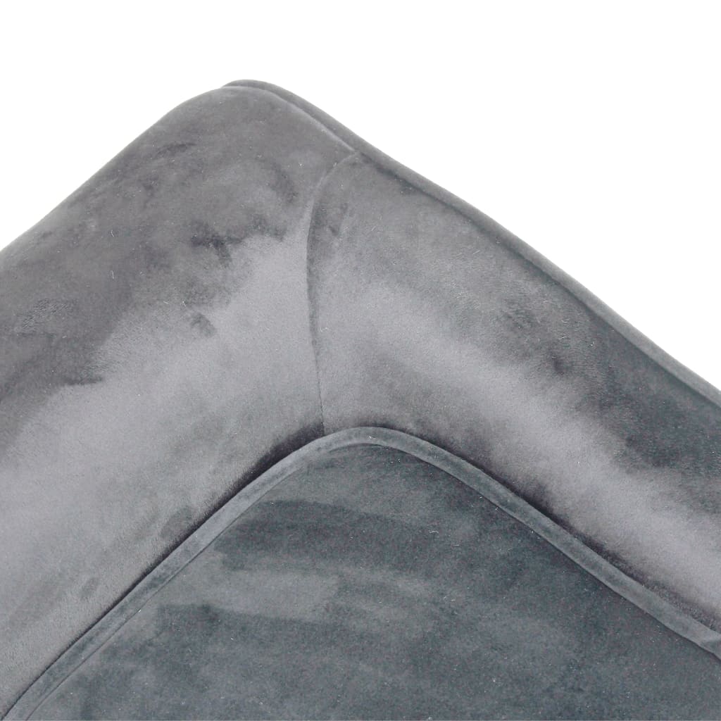 Hundesofa Grau 57x34x36 cm Plüsch