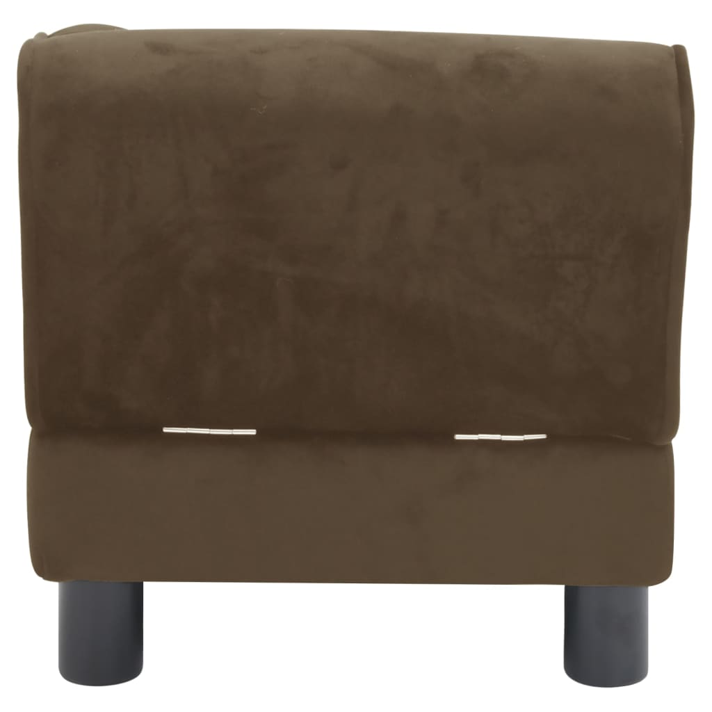 Hundesofa Braun 57x34x36 cm Plüsch