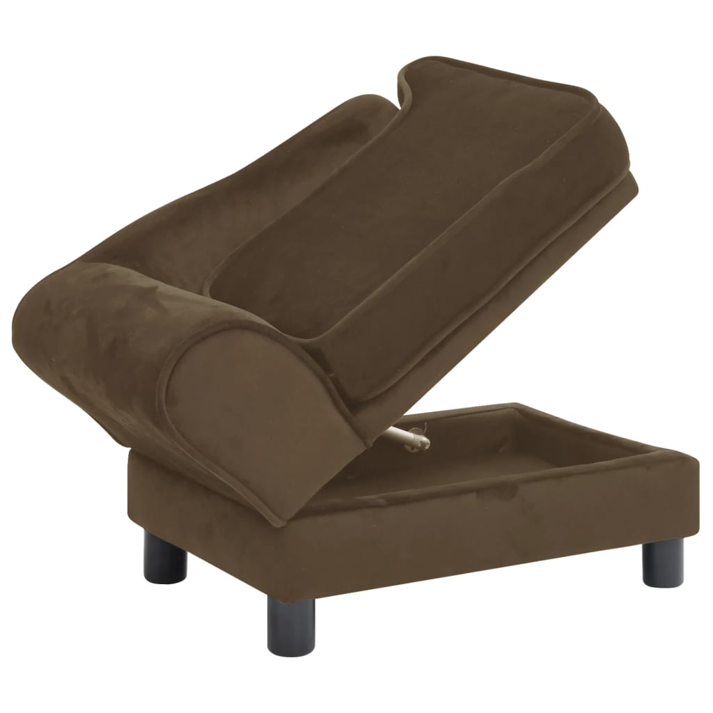 Hundesofa Braun 57x34x36 cm Plüsch