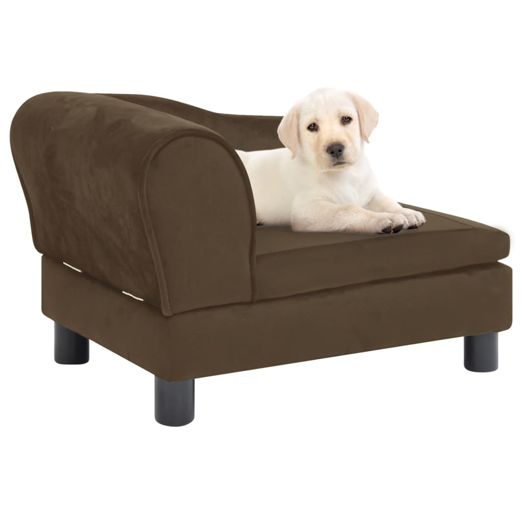 Hundesofa Braun 57x34x36 cm Plüsch