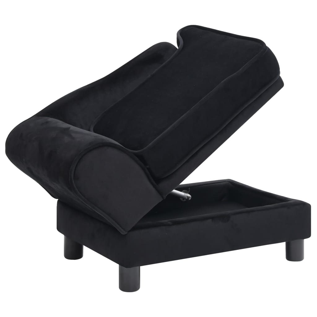 Hundesofa Schwarz 57x34x36 cm Plüsch
