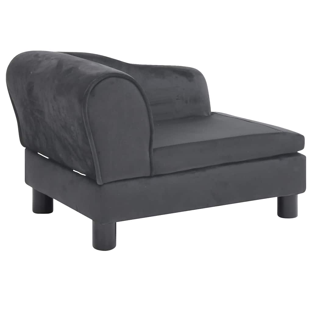 Hundesofa Dunkelgrau 57x34x36 cm Plüsch
