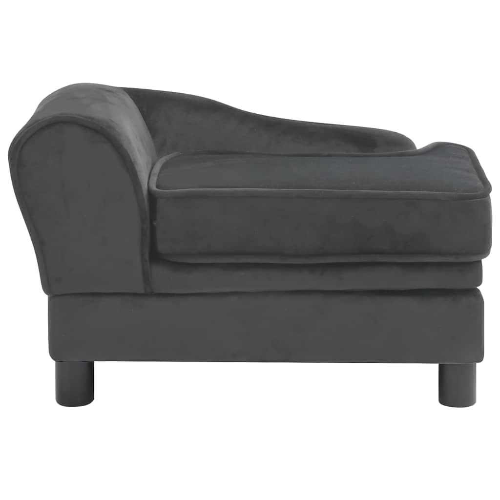 Hundesofa Dunkelgrau 57x34x36 cm Plüsch