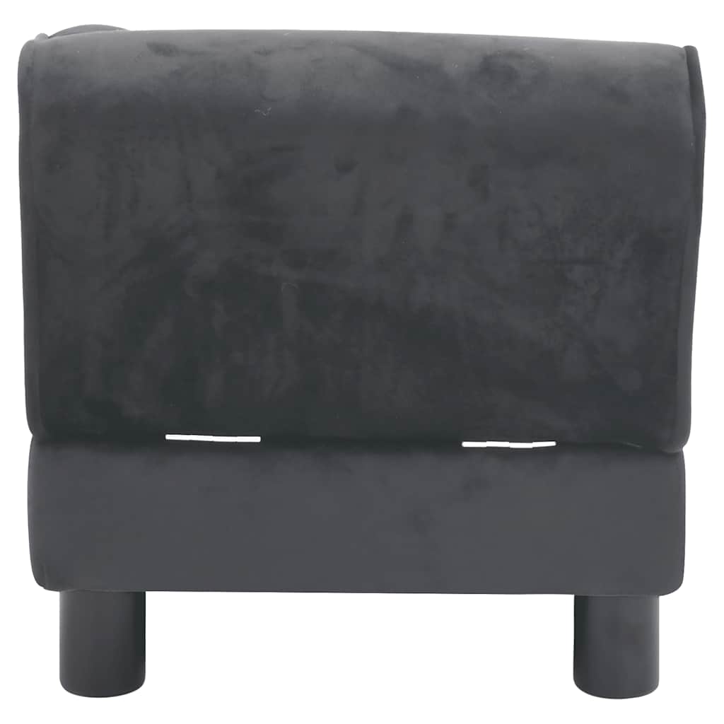 Hundesofa Dunkelgrau 57x34x36 cm Plüsch