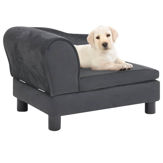 Hundesofa Dunkelgrau 57x34x36 cm Plüsch