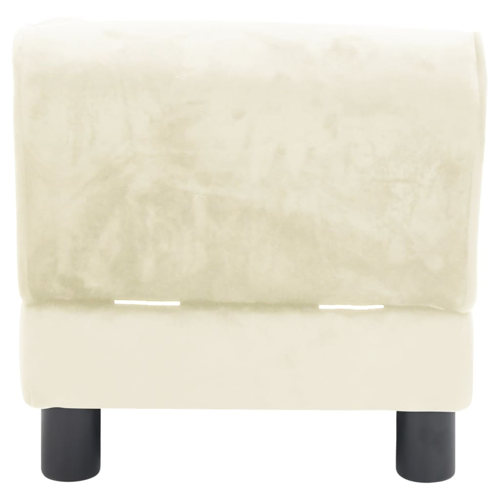 Hundesofa Creme 57x34x36 cm Plüsch