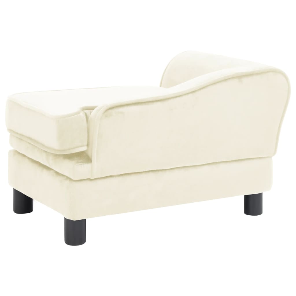 Hundesofa Creme 57x34x36 cm Plüsch