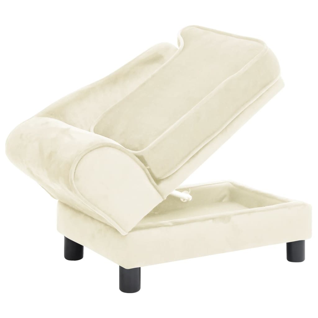 Hundesofa Creme 57x34x36 cm Plüsch