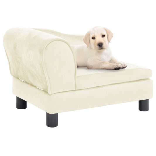 Hundesofa Creme 57x34x36 cm Plüsch