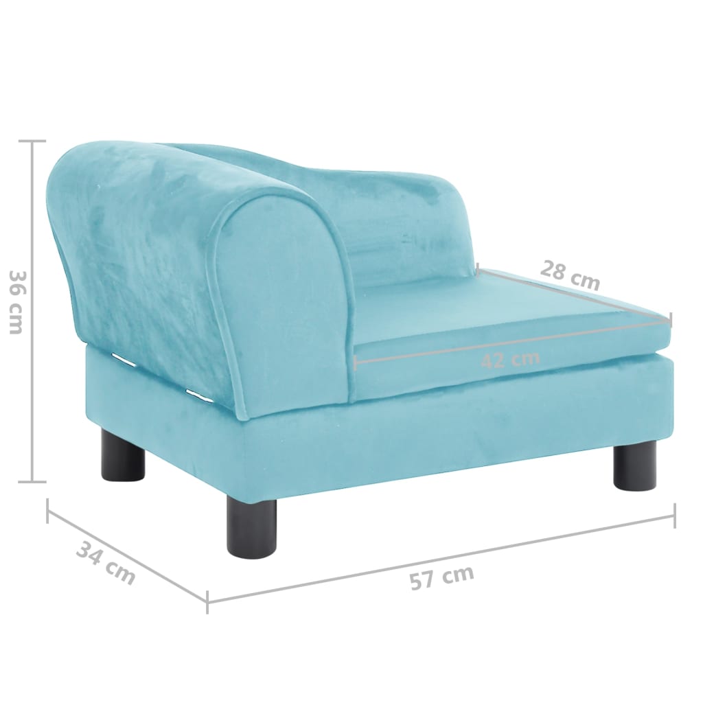Hundesofa Türkis 57x34x36 cm Plüsch