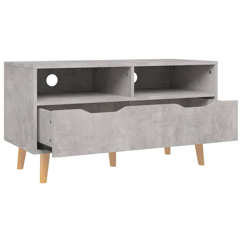 TV-Schrank Betongrau 90x40x48,5 cm Holzwerkstoff