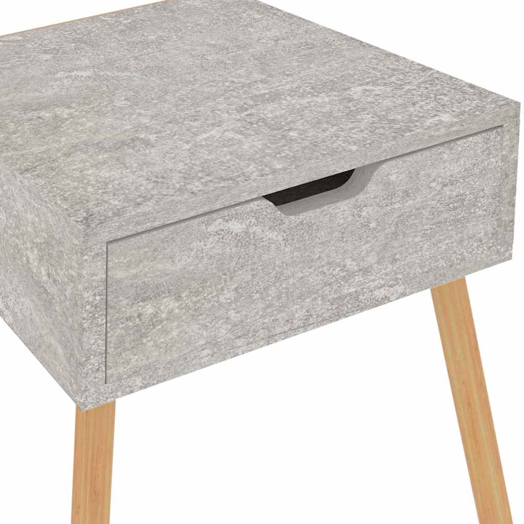 Nachttische 2 Stk. Betongrau 40x40x56 cm Holzwerkstoff
