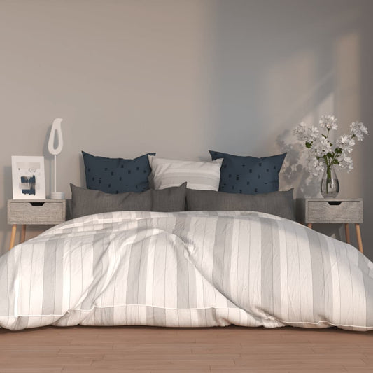 Bedside tables 2 pcs. Concrete grey 40x40x56 cm wood material