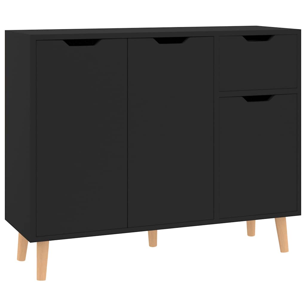 Sideboard Schwarz 90x30x72 cm Holzwerkstoff