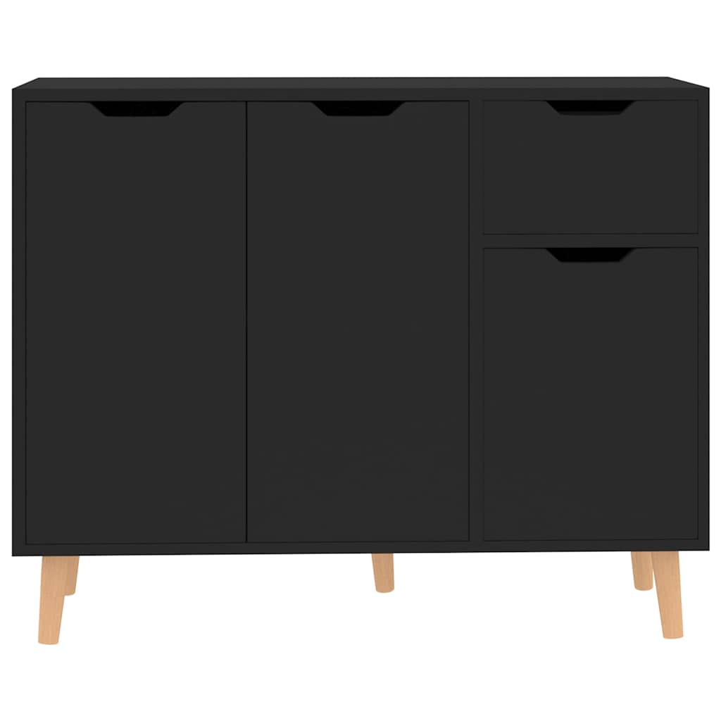 Sideboard Schwarz 90x30x72 cm Holzwerkstoff