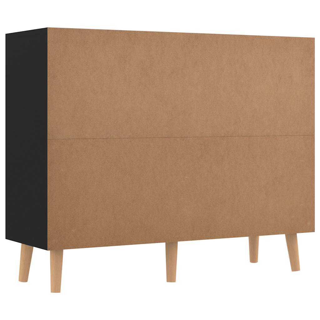 Sideboard Schwarz 90x30x72 cm Holzwerkstoff