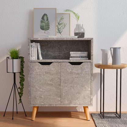 Sideboard Betongrau 60x30x72 cm Holzwerkstoff