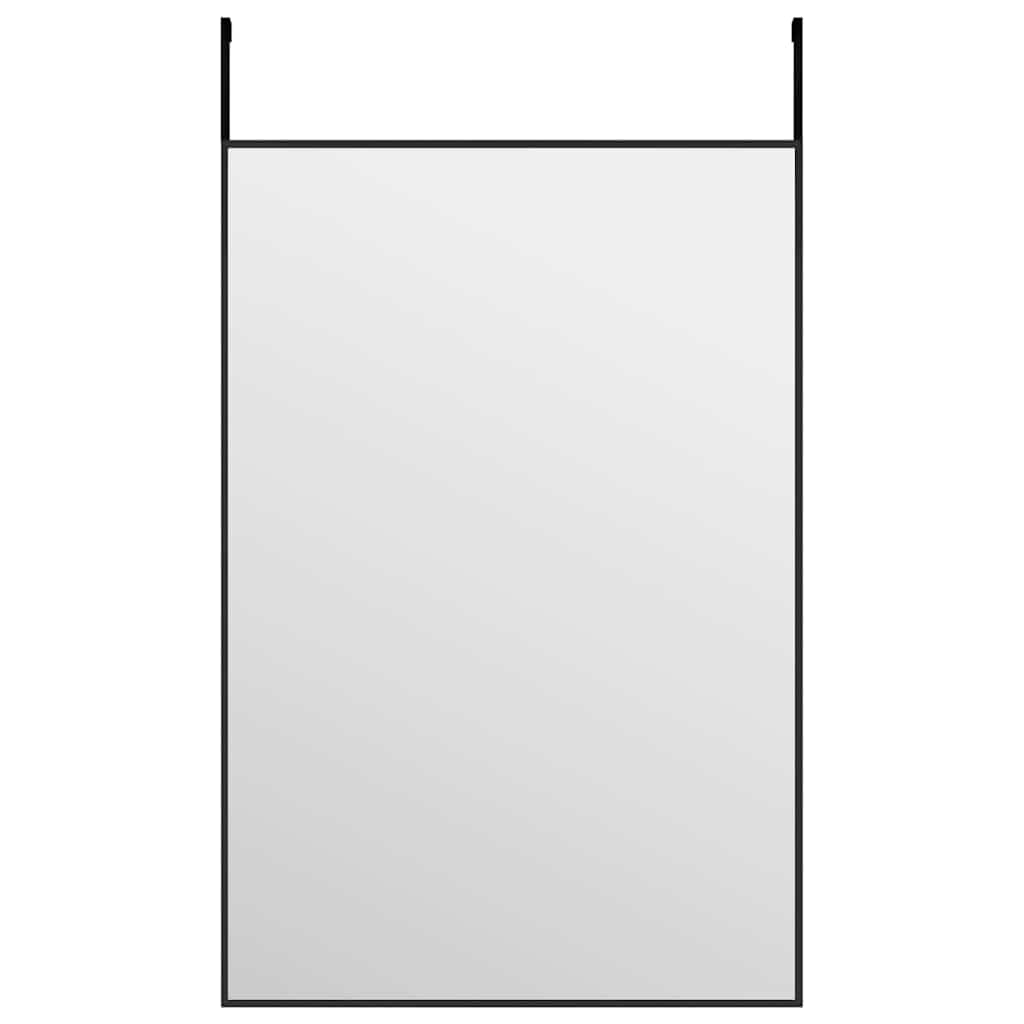 Türspiegel Schwarz 40x60 cm Glas und Aluminium
