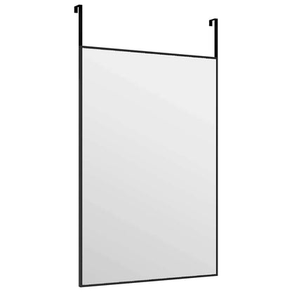 Türspiegel Schwarz 40x60 cm Glas und Aluminium