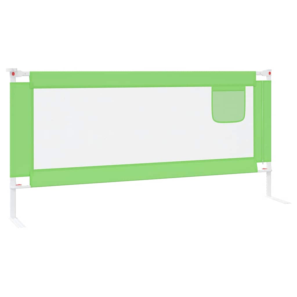 Kleinkind-Bettschutzgitter Grün 200x25 cm Stoff