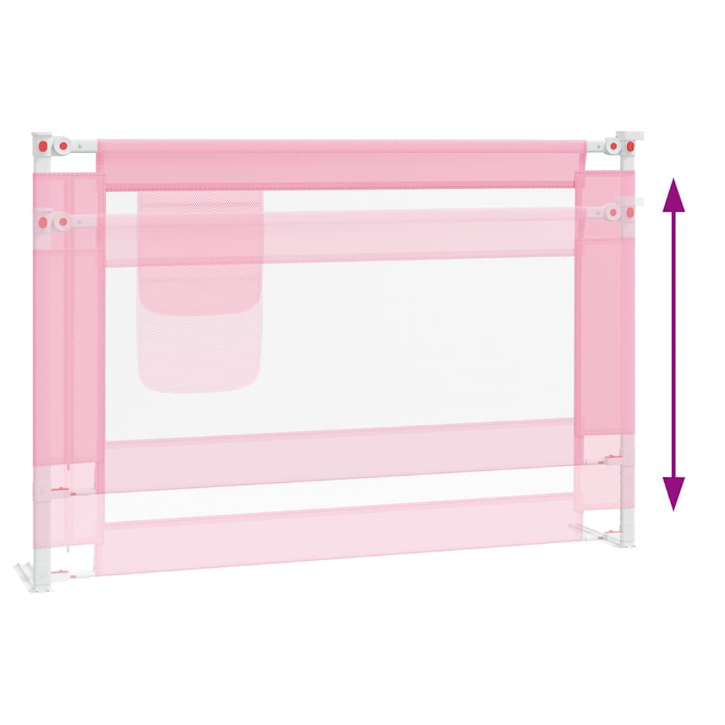 Kleinkind-Bettschutzgitter Rosa 100x25 cm Stoff