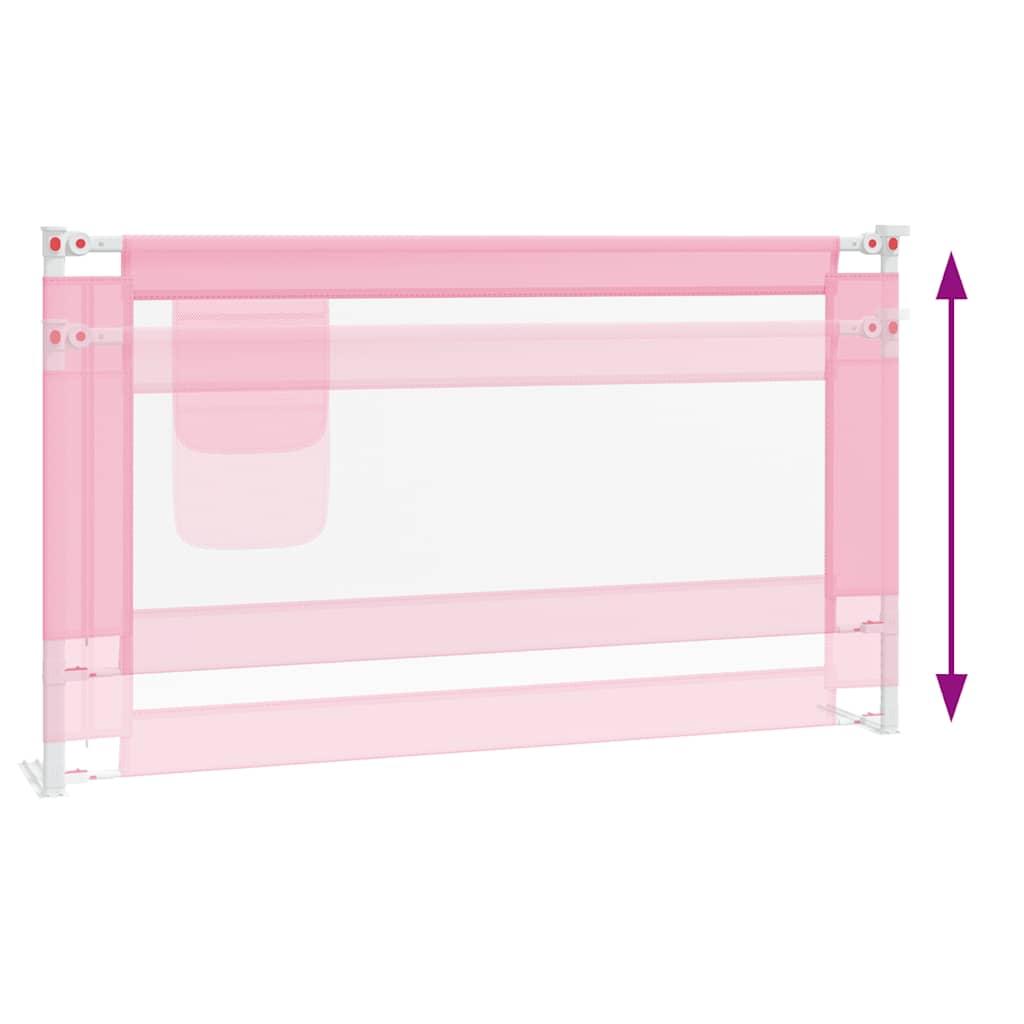Kleinkind-Bettschutzgitter Rosa 140x25 cm Stoff