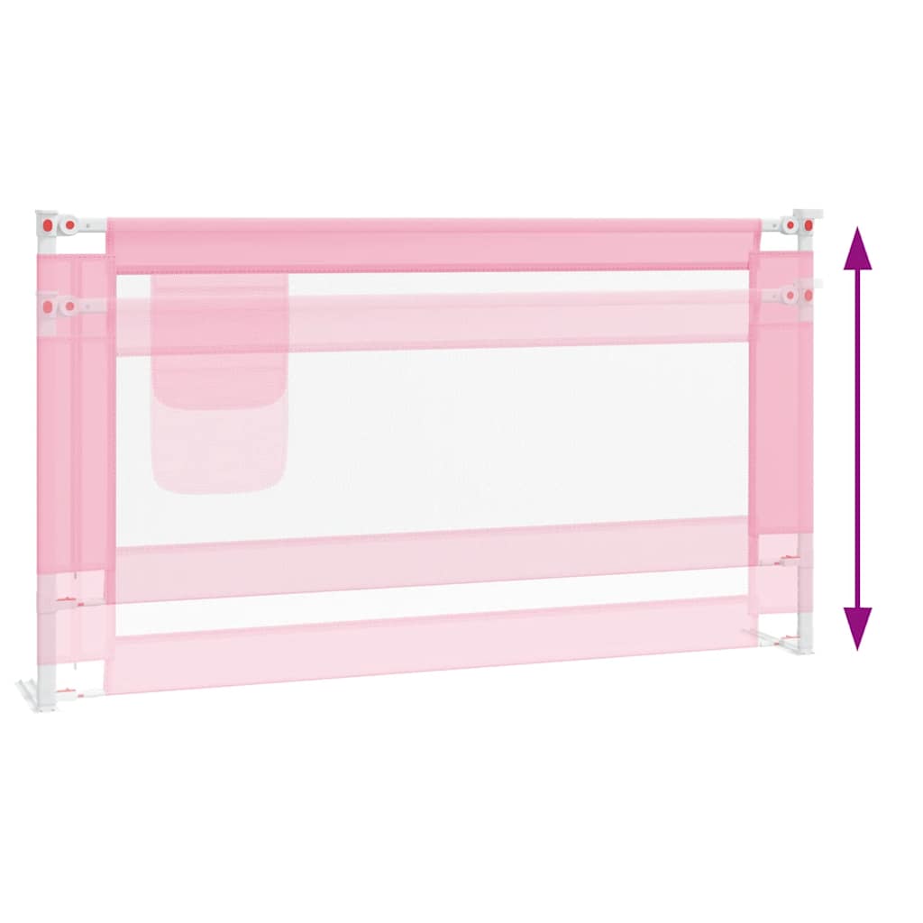 Kleinkind-Bettschutzgitter Rosa 150x25 cm Stoff